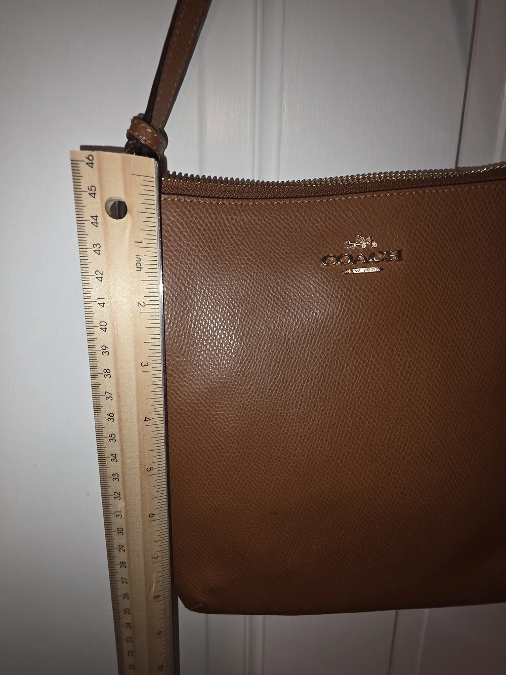 Coach Leather Crossbody Messenger in Chestnut Brown